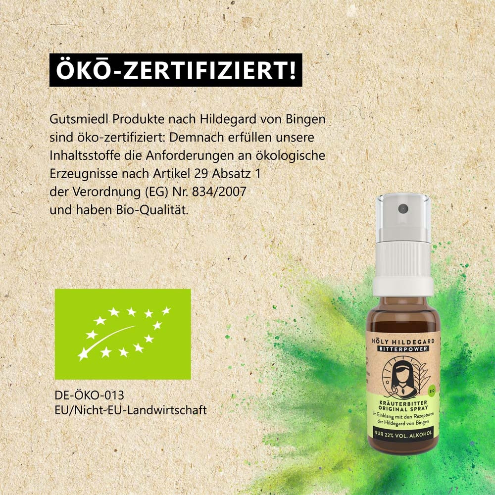 Holy Hildegard BitterPower Spray Kräuterbitter Original (BIO) 20 ml