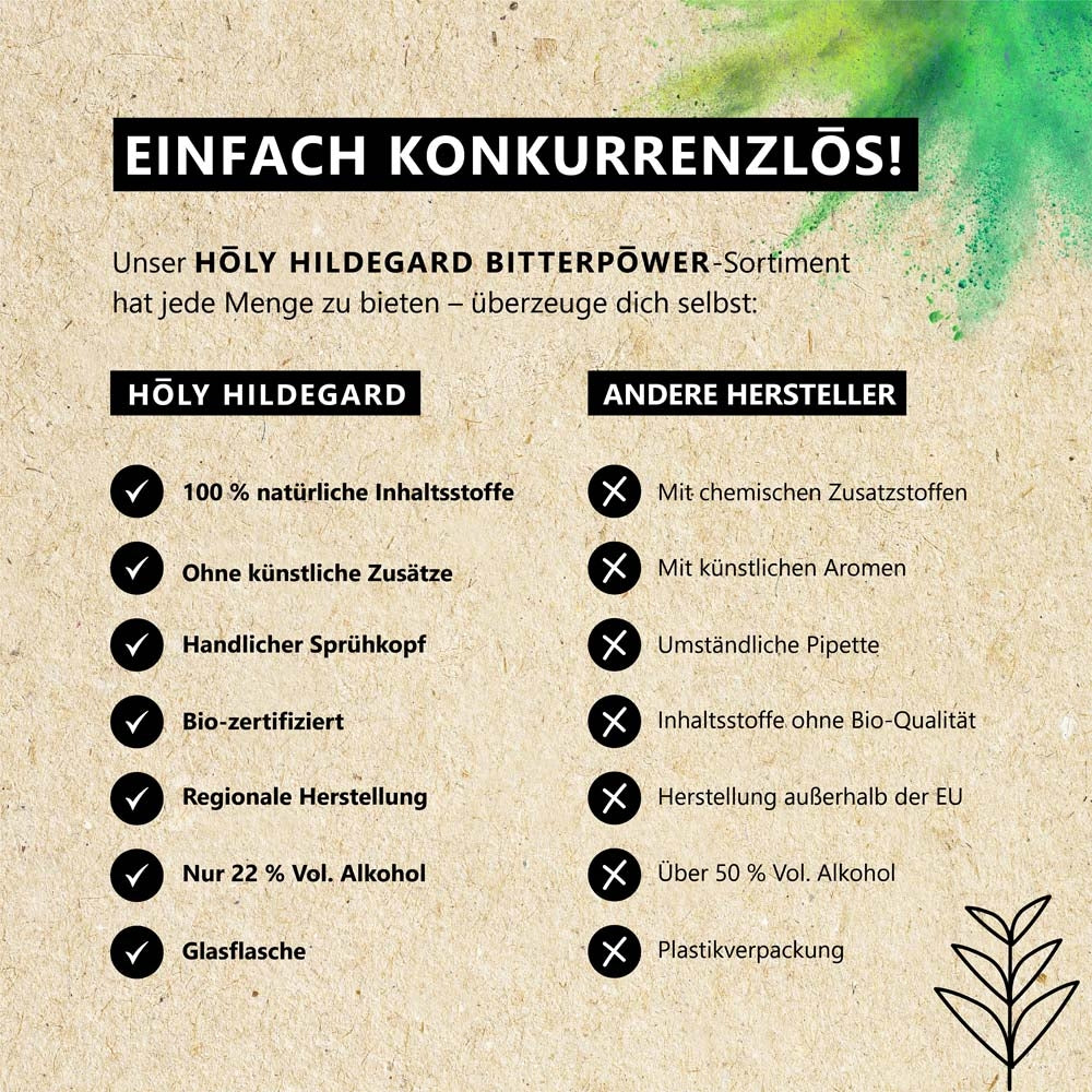Holy Hildegard BitterPower Spray Kräuterbitter Original (BIO) 20 ml