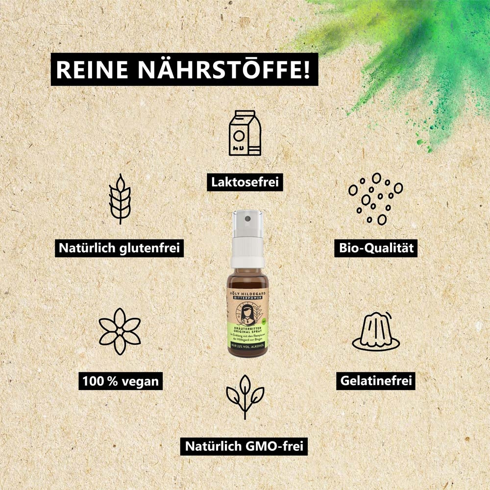 Holy Hildegard BitterPower Spray Kräuterbitter Original (BIO) 20 ml